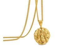 Speroto Collier zodiaque pour homme, en acier inoxydable avec pendentif en forme de 12 constellations, horoscope astrologie, Cadeaux de bijoux pour les femmes et les hommes(Vierge,or)