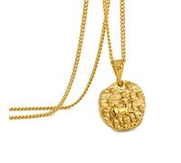 Speroto Collier zodiaque pour homme, en acier inoxydable avec pendentif en forme de 12 constellations, horoscope astrologie, Cadeaux de bijoux pour les femmes et les hommes(Sagittaire,or)