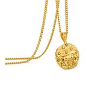 Speroto Collier zodiaque pour homme, en acier inoxydable avec pendentif en forme de 12 constellations, horoscope astrologie, Cadeaux de bijoux pour les femmes et les hommes(Taureau,or)