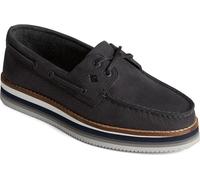 Sperry - Chaussures bateau pour femme "Authentic Original Stacked", cuir FS9980 (37 EU) (Noir)