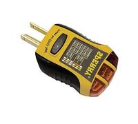 Sperry Instruments Gfi6302 Gfci testeur de prise de prise de courant/prises de courant, Standard 120 V AC, 7 indication visuelle/Legend de câblage, usage domestique et professionnel, Jaune et Noir