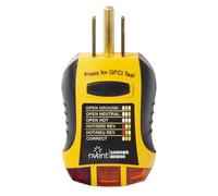 Sperry Instruments Gfi6302 Gfci testeur de prise de prise de courant/prises de courant, Standard 120 V AC, 7 indication visuelle/Legend de câblage, usage domestique et professionnel, Jaune et Noir
