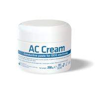 SPES MEDICA - AC CREAM Pate conductrice pour électrodes/EEG, Polysomnographie, Biofeedback, Neurofeedback - Formule Hypoallergénique & Respectueuse de la Peau - 3 POTS DE 250g