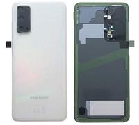 SPES Original Cache Batterie, arrière, Cache Batterie, Cache arrière pour Samsung Galaxy S20 G980F / G981F en Blanc/Film adhésif