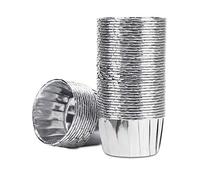 Spesh 50 Pièces Moules à Cupcake et Muffins Moule Muffins Aluminium Caissettes Cupcake Mini Moules Muffin Jetable pour Cupcake Muffin Mariage(Argent)