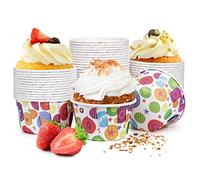 Spesh 50 Pièces Moules à Muffins Caissette Muffins Papier Moules à Cupcakes Jetables en Papier pour Fête,Noël,Mariage,Anniversaire(Cercles colorés)