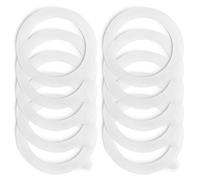 Spesh Lot de 10 Joint Bocaux Joints Caoutchouc D'éTanchéIté de Bocal Rondelles Bocaux de Remplacement pour Bocal à Clip-68 X 93 mm (Blanc)