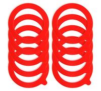 Spesh Lot de 10 Joint Bocaux Joints Caoutchouc D'éTanchéIté de Bocal Rondelles Bocaux de Remplacement pour Bocal à Clip-68 X 93 mm (Rouge)