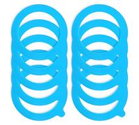 Spesh Lot de 10 Joint Bocaux Joints Caoutchouc D'éTanchéIté de Bocal Rondelles Bocaux de Remplacement pour Bocal à Clip-68 X 93 mm (Bleu)