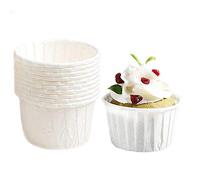 Spesh Lot de 50 Moule Muffins Papier Caissettes Cupcake Moule à Cupcake Mini Moules Muffin Jetable pour Cupcake Muffin Mariage(Blanc)