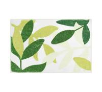 Spesh Tapis de Bain Antidérapant en Microfibre Antiderapant, 40x60cm Tapis de Salle de Bain de Douche Absorbant, Lavable en Machine(Plante Verte)