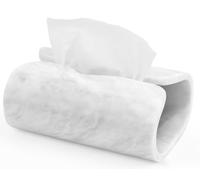 SPESHSTONES - Boîte à mouchoirs en marbre, rectangulaire, blanche, faite à la main, de 19 cm, pour salle de bain moderne et organisateur de maison - Boîte décorative pour mouchoirs faciaux pour la