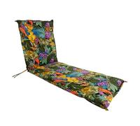 Spetebo Amazonas Coussin universel pour chaise longue - 190 x 60 cm - Avec fleurs tropicales colorées