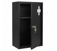 Spetebo Armoire à pharmacie en métal - 50 x 30 cm - Noir