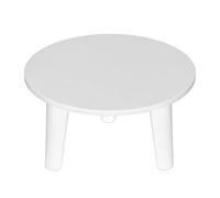 Spetebo Assiette de fleurs ronde en bois de 25 cm - Blanc - Tabouret pour plantes avec 3 pieds - Support décoratif pour fleurs et plantes