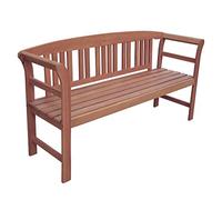 Spetebo Banc de jardin Harland - 157 x 82 cm - Banc de jardin en bois FSC pour 3 personnes - Pour terrasse, balcon, jardin, banc, 3 places, bois dur huilé massif