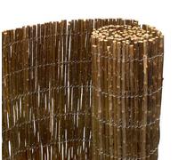 Spetebo Brise-vue pour balcon en osier - 250 x 75 cm | Brise-vent en bois, opaque, résistant aux intempéries, revêtement de clôture de jardin