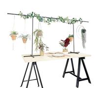 Spetebo Cadre de table décoratif noir avec pied - Longueur 220 à 250 cm - Support de décoration en métal extensible - Support de décoration de table pour Noël, Pâques, anniversaire, fête