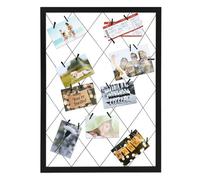 Spetebo Cadre photo en bois noir avec toile en caoutchouc - 75 cm x 55 cm