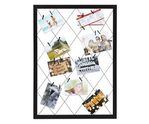 Spetebo Cadre photo en bois noir avec toile en caoutchouc - 75 cm x 55 cm