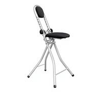 Spetebo Chaise haute pliable réglable en hauteur sur 4 niveaux - Charge maximale : 100 kg - Aide à la position debout et à l'assise rembourrée avec blocage de sécurité - Chaise haute
