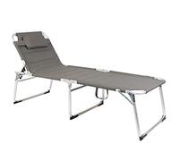 Chaise longue de jardin en aluminium XXL - Couleur : gris