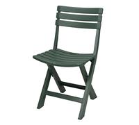 Spetebo Chaise pliante en plastique - 80 x 45 cm - Vert forêt - Chaise de bistrot pliable - Pour jardin, balcon, terrasse