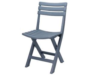 Spetebo Chaise pliante robuste en plastique - couleur - chaise de jardin chaise de bistro chaise de balcon chaise de camping bleu clair
