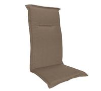 Spetebo Coussin de chaise facile d'entretien pour fauteuil à dossier haut - Gris - Coussin de chaise de jardin avec sangle de maintien (modèle 21), 3612