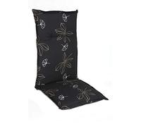 Spetebo Coussin facile d'entretien pour fauteuil à dossier haut, noir, avec sangle de maintien, modèle 6