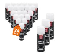 Spetebo Craie aérosol blanche, soluble dans l'eau Pot de 100 ml - Lot de 24 | Spray à la craie extérieure lavable - craie liquide spray marquant sol craie rues pour terrain de sport gazon asphalte non