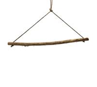Spetebo Décoration en bois flotté en forme de branche à suspendre avec 6 crochets - 83 cm - Crochet mural en bois avec corde naturelle - Branche décorative en bois pour porte - Décoration murale pour