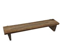 Spetebo Étagère murale de 58 cm avec pieds - En bois vieilli - Étagère suspendue - Étagère de salle de bain ou de cuisine - À suspendre ou à poser
