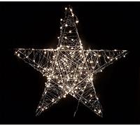 Spetebo Étoile de Noël décorative avec 120 LED blanc chaud - 58 x 58 cm - Décoration de Noël à suspendre pour l'intérieur et l'extérieur