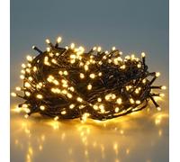 Spetebo Guirlande lumineuse 40 LED blanc chaud avec minuterie pour | Guirlande lumineuse pour sapin de Noël - Longueur : 3 m - Avec prise secteur - Couleur du câble : vert - Pour Noël