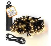 Spetebo Guirlande lumineuse à batterie rechargeable par USB jusqu'à 10 jours d'éclairage avec minuterie - 160 LED sur 4 m - Lumière décorative d'extérieur blanc chaud avec 8 fonctions - Éclairage