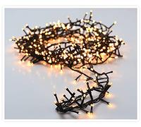 Spetebo Guirlande lumineuse LED en grappes - 24 m / 1200 LED - Blanc chaud - Décoration pour arbre de Noël et jardin - Éclairage IP44 avec câble d’alimentation - Éclairage de Noël pour l’intérieur et