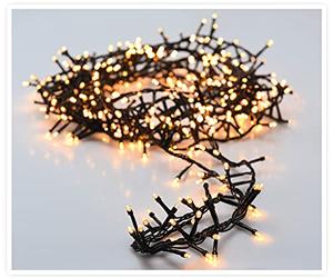 Spetebo Guirlande lumineuse LED en grappes - 24 m / 1200 LED - Blanc chaud - Décoration pour arbre de Noël et jardin - Éclairage IP44 avec câble d’alimentation - Éclairage de Noël pour l’intérieur et