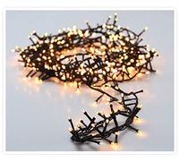 Spetebo Guirlande lumineuse LED en grappes - 30 m / 1500 LED - Blanc chaud - Décoration de sapin de Noël et de jardin - Éclairage IP44 avec câble d’alimentation - Éclairage de Noël pour l’intérieur et