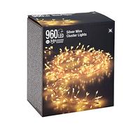Spetebo Guirlande lumineuse Micro Cluster avec 960 LED blanc chaud - 960 cm - Guirlande lumineuse avec alimentation pour l'intérieur et l'extérieur