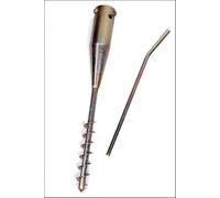 Spetebo Holder Support de Parapluie/ombrelle/Parapluie Pointe métal/Sol à Visser/Porte-séchoir Rotatif/Stand/Pole Mount, Manchon de Sol métallique Vis