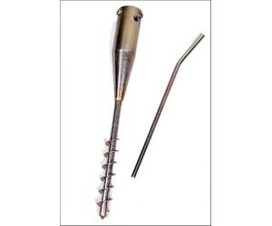 Spetebo Holder Support de Parapluie/ombrelle/Parapluie Pointe métal/Sol à Visser/Porte-séchoir Rotatif/Stand/Pole Mount, Manchon de Sol métallique Vis