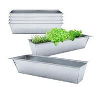 Spetebo Insert de bac à Plantes pour Palette Euro - 6 pièces/Zinc en Argent - bac à Fleurs Balcon bac bac à Plantes