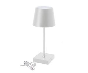 Spetebo Lampe de table LED blanc chaud - Batterie rechargeable - Blanc - Lampe tactile - Lampe de chevet - Lampe de bureau - Lampe décorative
