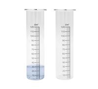 Spetebo Lot de 2 pluviomètres de rechange en verre avec graduation - Pluviomètre pour stations météorologiques - Cylindre de rechange en verre doseur - Accessoires de station météo