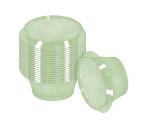 Spetebo Lot de 20 anneaux de protection contre les escargots en plastique - Vert - 20 cm - Protection des plantes - Protection contre les parasites - Aide à la culture - Résistant aux intempéries