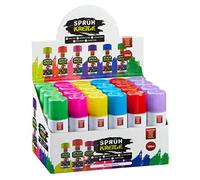Spetebo Lot de 24 sprays de craie en spray soluble dans l'eau - 100 ml - 6 couleurs différentes - Spray de marquage liquide lavable - Marqueur de rue rouge, jaune, vert, rose, violet, bleu