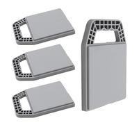 Spetebo Lot de 4 plaques de support empilables pour caravane - 22 x 16 cm - En polyéthylène haute densité - Bloc de support pour caravane - Pour remorque - Cric