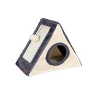 Spetebo Maison pour chat avec planches à gratter en sisal - 42 x 35 cm - Niche pour chat avec balle de jeu - Niche pour chat - Maison pour chat