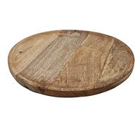 Spetebo Mango - Plateau rond en bois de mangue - 38 cm - Assiette décorative - Convient à l'alimentation - Bol fruits légumes - Bougies - Bijoux - Assiette massive